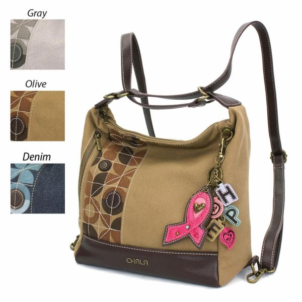 Bags & Purses |  Retro Convertible Purse – Charming Charms Pink Ribbon Bags & Purses Bags & Purses