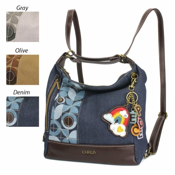 Bags & Purses |  Retro Convertible Purse – Charming Charms Rainbow+Peace Bags & Purses Bags & Purses