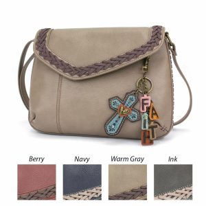 Crossbodies |  Braided Boho Crossbody – Charming Charms Cross+Faith Crossbodies Berry