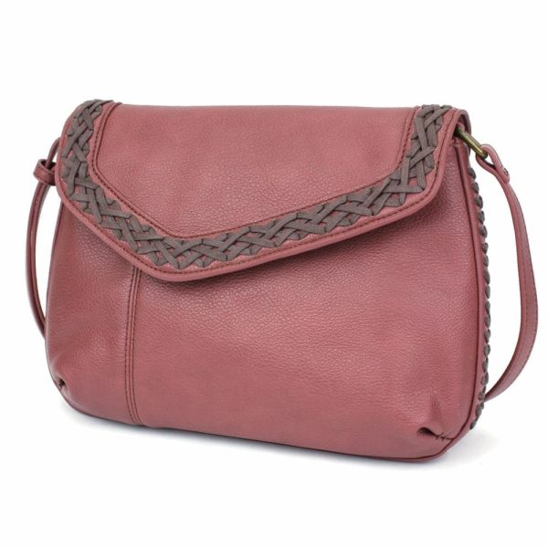 Crossbodies |  Braided Boho Crossbody – Charming Charms Cross+Faith Crossbodies Berry