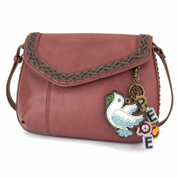 Crossbodies |  Braided Boho Crossbody – Charming Charms Dove+Peace Crossbodies Berry