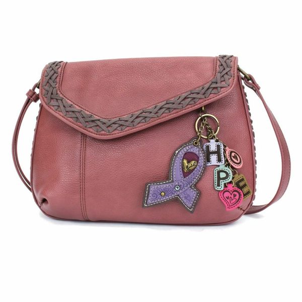 Crossbodies |  Braided Boho Crossbody – Charming Charms Lavender Ribbon Crossbodies Berry