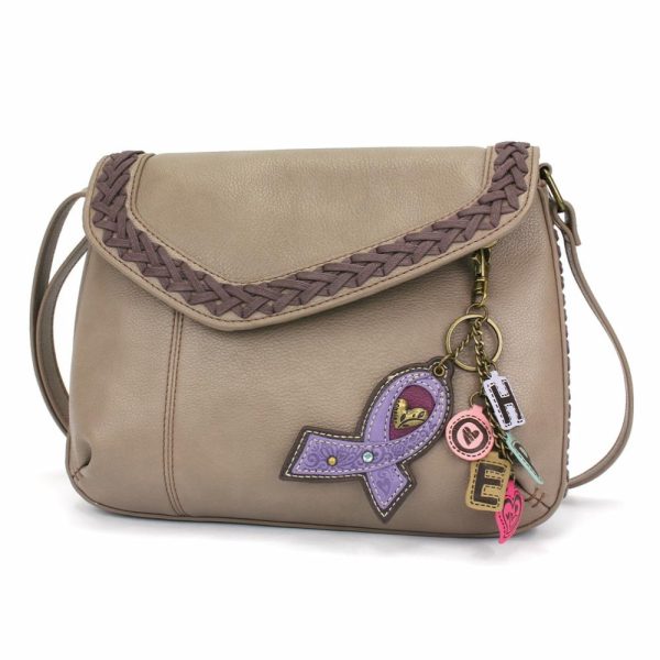 Crossbodies |  Braided Boho Crossbody – Charming Charms Lavender Ribbon Crossbodies Berry