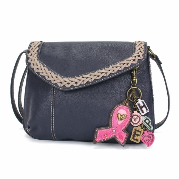 Crossbodies |  Braided Boho Crossbody – Charming Charms Pink Ribbon Crossbodies Berry