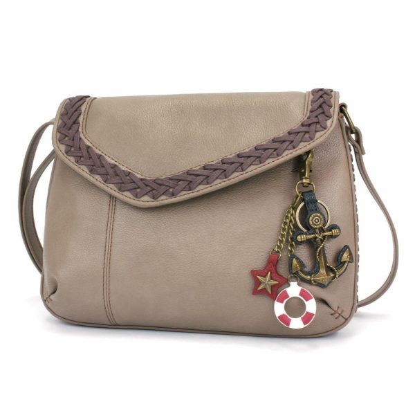 Crossbodies |  Braided Boho Crossbody – Metal Charming Anchor Crossbodies Berry