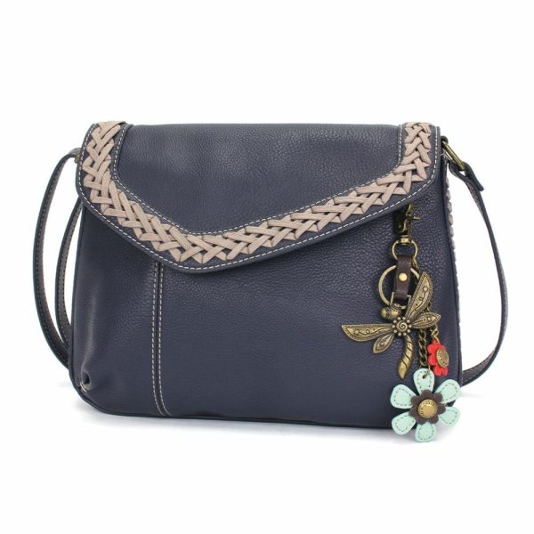 Crossbodies |  Braided Boho Crossbody – Metal Charming Dragonfly Crossbodies Berry