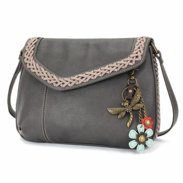 Crossbodies |  Braided Boho Crossbody – Metal Charming Dragonfly Crossbodies Berry