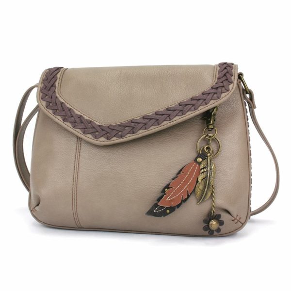 Crossbodies |  Braided Boho Crossbody – Metal Charming Feather Crossbodies Berry