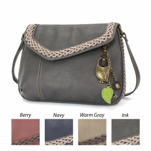 Crossbodies |  Braided Boho Crossbody – Metal Charming Owl Crossbodies Berry