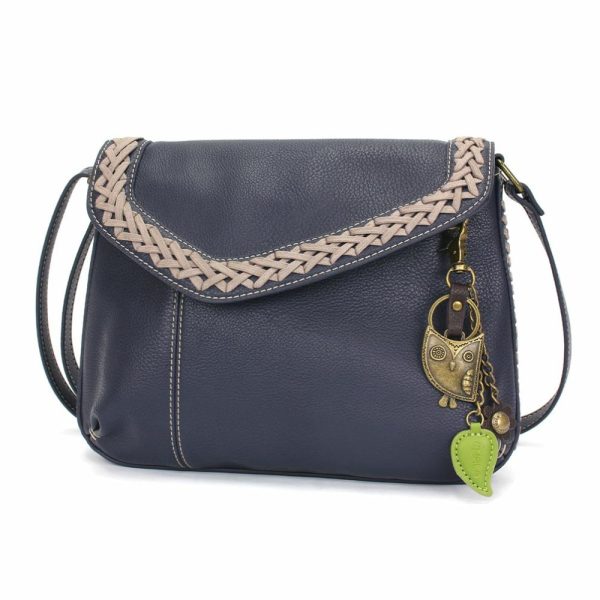 Crossbodies |  Braided Boho Crossbody – Metal Charming Owl Crossbodies Berry