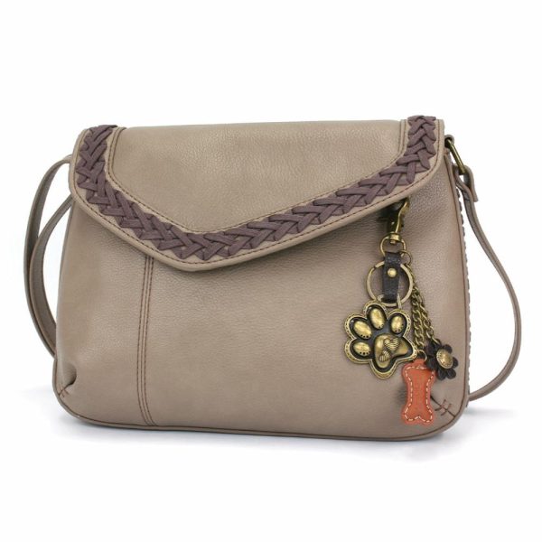 Crossbodies |  Braided Boho Crossbody – Metal Charming Pawprint Crossbodies Berry