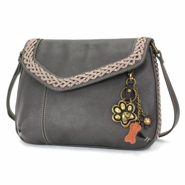 Crossbodies |  Braided Boho Crossbody – Metal Charming Pawprint Crossbodies Berry