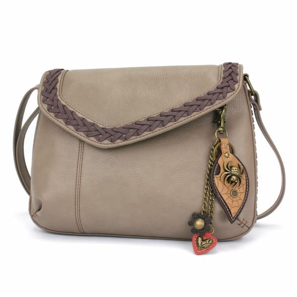 Crossbodies |  Braided Boho Crossbody – Metal Charming Spider Crossbodies Berry