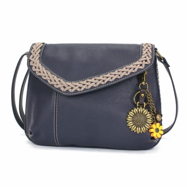 Crossbodies |  Braided Boho Crossbody – Metal Charming Sunflower Crossbodies Berry