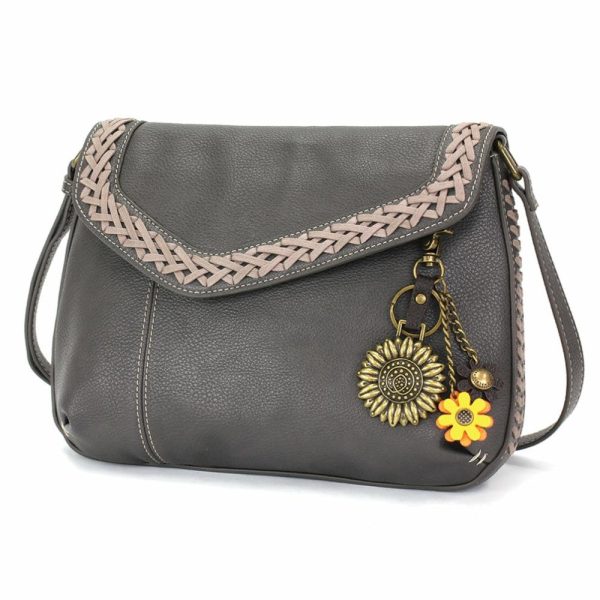 Crossbodies |  Braided Boho Crossbody – Metal Charming Sunflower Crossbodies Berry