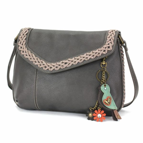 Crossbodies |  Braided Boho Crossbody – Mini Keychain Bird Crossbodies Berry