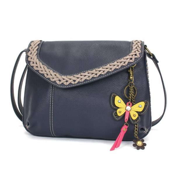 Crossbodies |  Braided Boho Crossbody – Mini Keychain Butterfly Yellow Crossbodies Berry