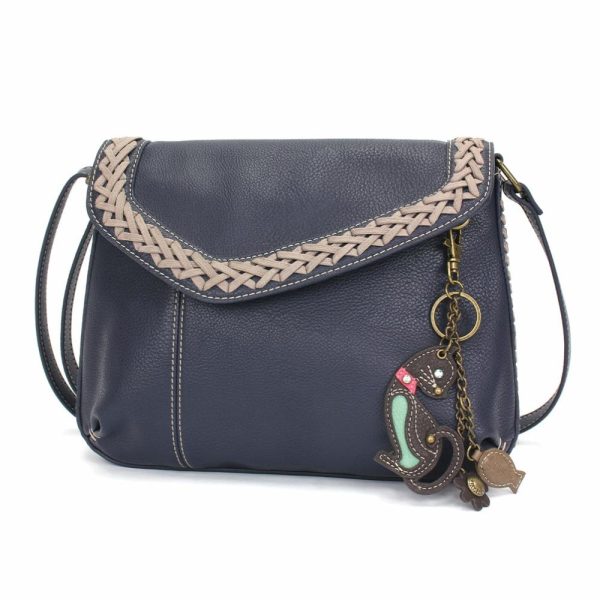 Crossbodies |  Braided Boho Crossbody – Mini Keychain Cat Crossbodies Berry