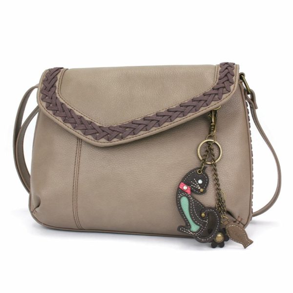 Crossbodies |  Braided Boho Crossbody – Mini Keychain Cat Crossbodies Berry