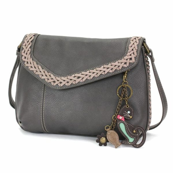 Crossbodies |  Braided Boho Crossbody – Mini Keychain Cat Crossbodies Berry