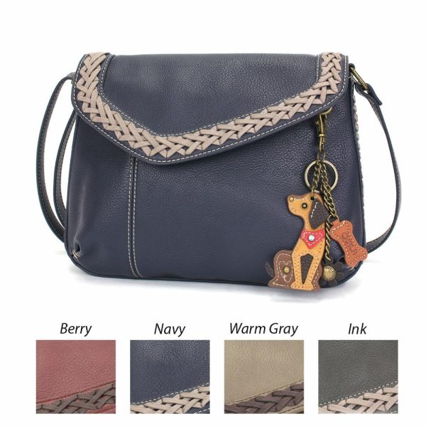 Crossbodies |  Braided Boho Crossbody – Mini Keychain Dog Crossbodies Berry