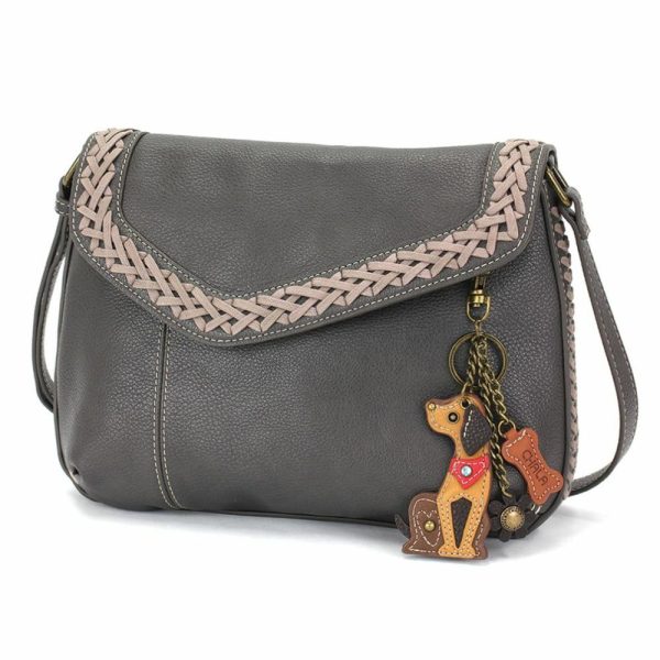 Crossbodies |  Braided Boho Crossbody – Mini Keychain Dog Crossbodies Berry