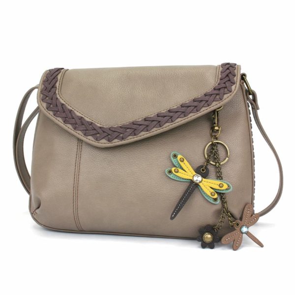 Crossbodies |  Braided Boho Crossbody – Mini Keychain Dragonfly Yellow Crossbodies Berry