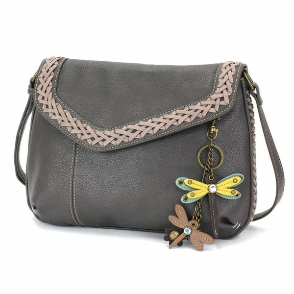 Crossbodies |  Braided Boho Crossbody – Mini Keychain Dragonfly Yellow Crossbodies Berry