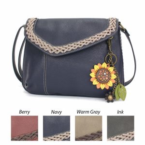 Crossbodies |  Braided Boho Crossbody – Mini Keychain Sunflower Crossbodies Berry