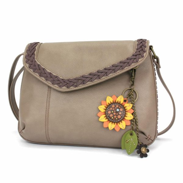 Crossbodies |  Braided Boho Crossbody – Mini Keychain Sunflower Crossbodies Berry