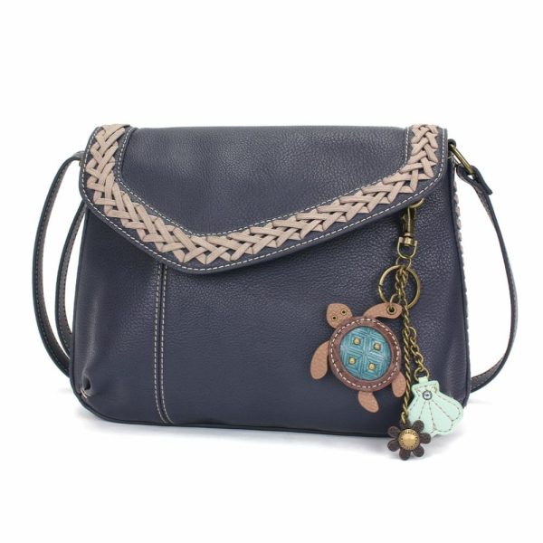 Crossbodies |  Braided Boho Crossbody – Mini Keychain Turtle Crossbodies Berry