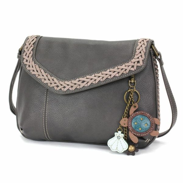 Crossbodies |  Braided Boho Crossbody – Mini Keychain Turtle Crossbodies Berry