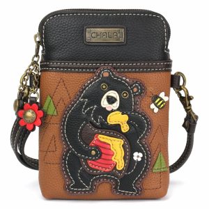 Crossbodies |  Cellphone Xbody – Black Bear Crossbodies Brown Approx