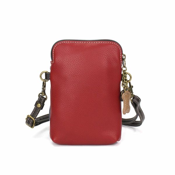 Crossbodies |  Cellphone Xbody – Chihuahua Crossbodies Burgundy Approx