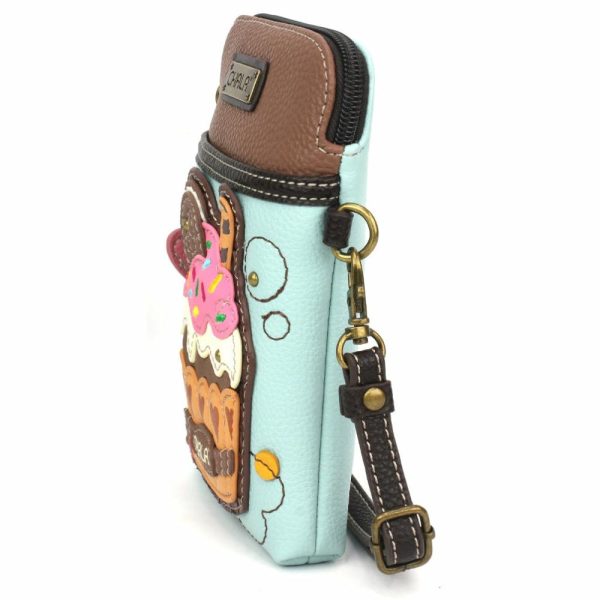 Crossbodies |  Cellphone Xbody – Cupcake Crossbodies Blue Approx