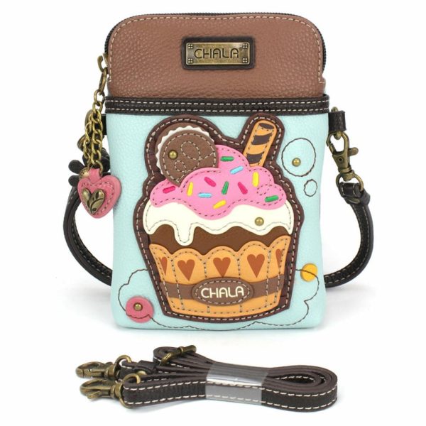 Crossbodies |  Cellphone Xbody – Cupcake Crossbodies Blue Approx