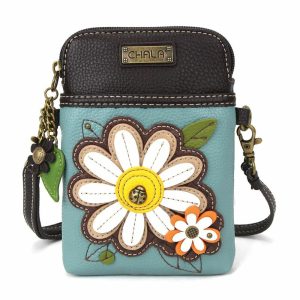 Crossbodies |  Cellphone Xbody – Daisy Crossbodies Blue Approx