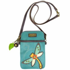 Crossbodies |  Cellphone Xbody – Dragonfly (Turquoise) Crossbodies Crossbodies