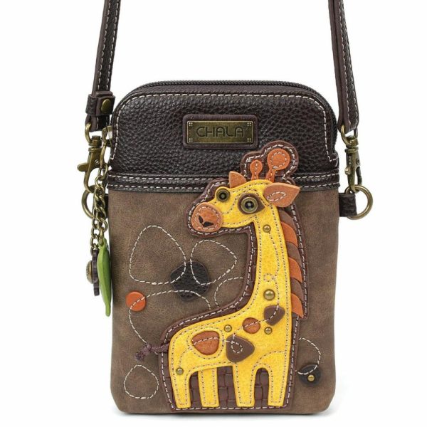 Crossbodies |  Cellphone Xbody – Giraffe Crossbodies Brown Approx