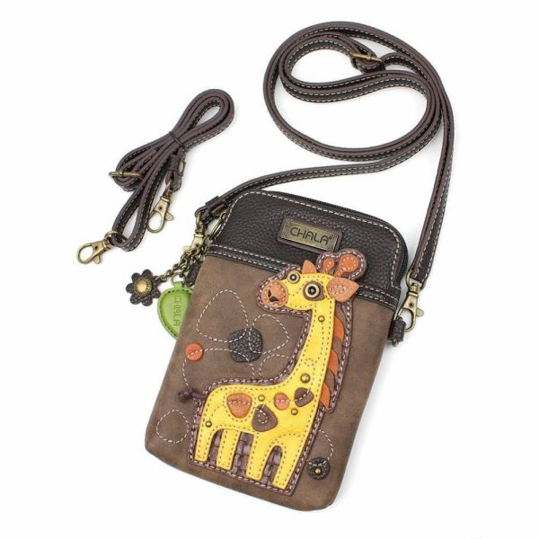 Crossbodies |  Cellphone Xbody – Giraffe Crossbodies Brown Approx