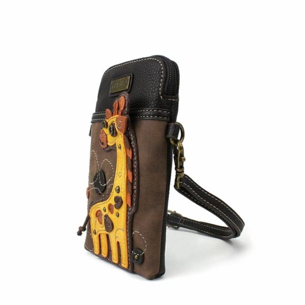 Crossbodies |  Cellphone Xbody – Giraffe Crossbodies Brown Approx