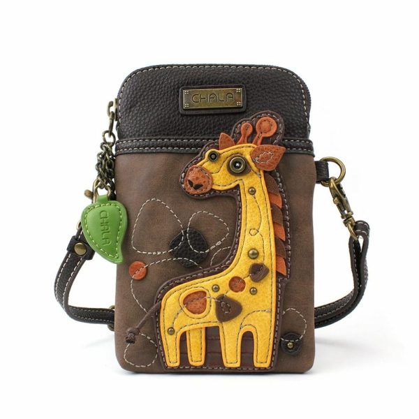 Crossbodies |  Cellphone Xbody – Giraffe Crossbodies Brown Approx