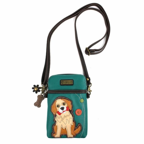 Crossbodies |  Cellphone Xbody – Golden Retriever Crossbodies Crossbodies