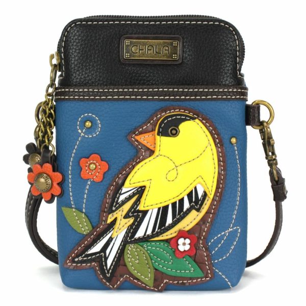 Crossbodies |  Cellphone Xbody – Goldfinch Crossbodies Blue Approx