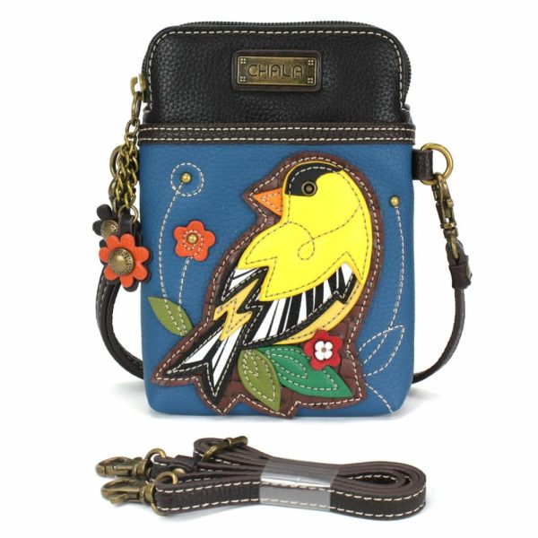 Crossbodies |  Cellphone Xbody – Goldfinch Crossbodies Blue Approx