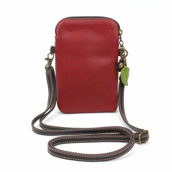 Crossbodies |  Cellphone Xbody – Hummingbird Crossbodies Burgundy Approx