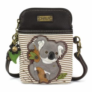 Crossbodies |  Cellphone Xbody – Koala Crossbodies Brown Stripe Approx