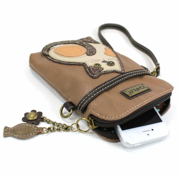 Crossbodies |  Cellphone Xbody – Lazzy Cat Crossbodies Brown Approx