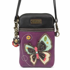 Crossbodies |  Cellphone Xbody – New Butterfly (Purple) Crossbodies Crossbodies