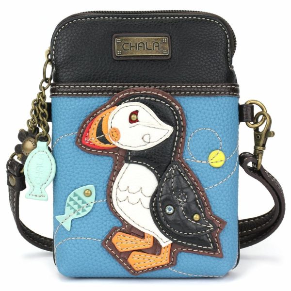 Crossbodies |  Cellphone Xbody – Puffin Crossbodies Blue Approx